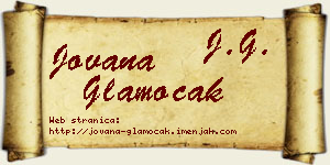 Jovana Glamočak vizit kartica